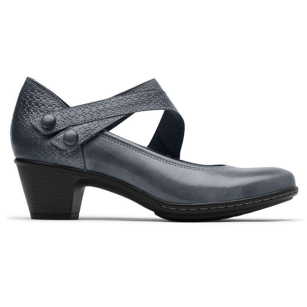 Cunhas Rockport Mulher Azul Marinho - Cobb Hill Kailyn Asymmetrical Mary Jane - 41086SRXG